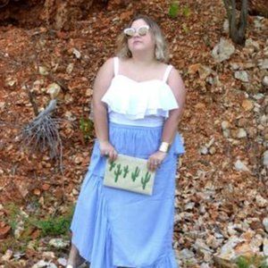 South Beach x ASOS cactus straw clutch